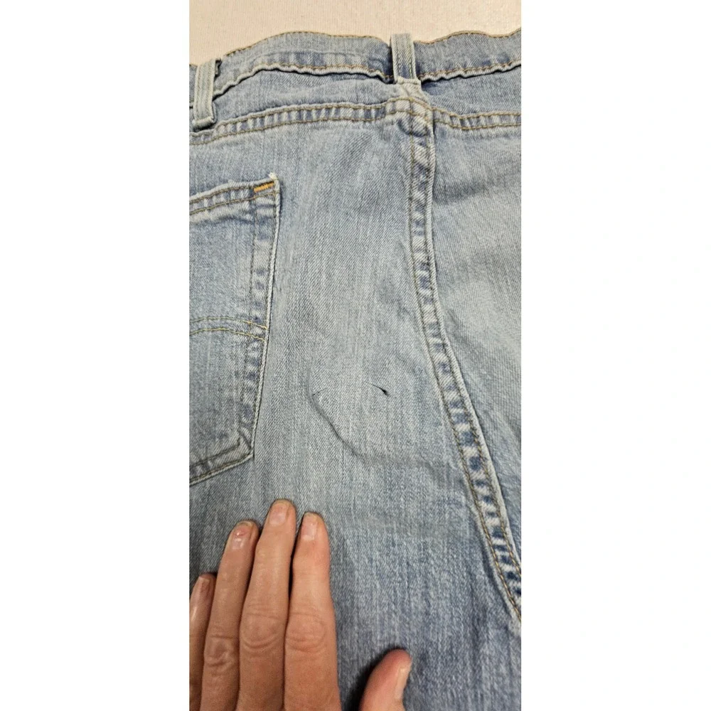 Levis 505 Regular Fit Stretch Jeans Mens 42x30 Light Wash Blue Straight Leg NWT